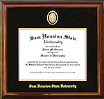 Sam Houston Graduation Frame with Custom Medallion
