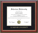 Schreiner University Diploma Frame with Embossed Suede Mat