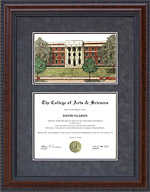 Sul Ross State University (SRSU) Diploma Frame with Campus Lithograph