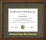SWT Diploma Frame with Gold Embossed Suede Mat