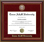 Texas A&M University Designer Frame with Custom Medallion