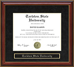 Tarleton State University Mahogany Diploma Frame