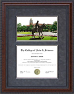 Texas Tech Document Frame with Campus Lithograph