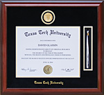 Texas Tech Tassel Diploma Frame with Medallion