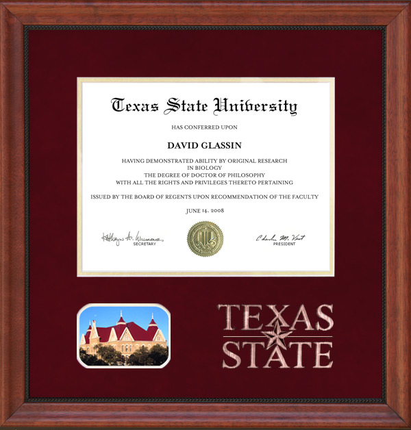Texas State University Diploma Frames Graduation Products Wordyisms Texas State Diploma Frame With Embossed Logo