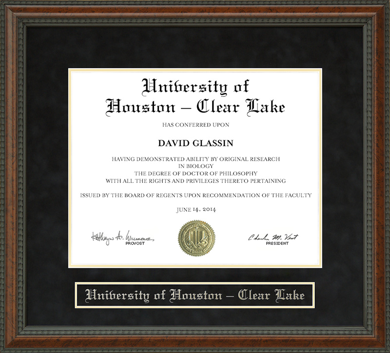 University Of Houston Clear Lake UH Clear Lake Diploma Frame Wordyisms