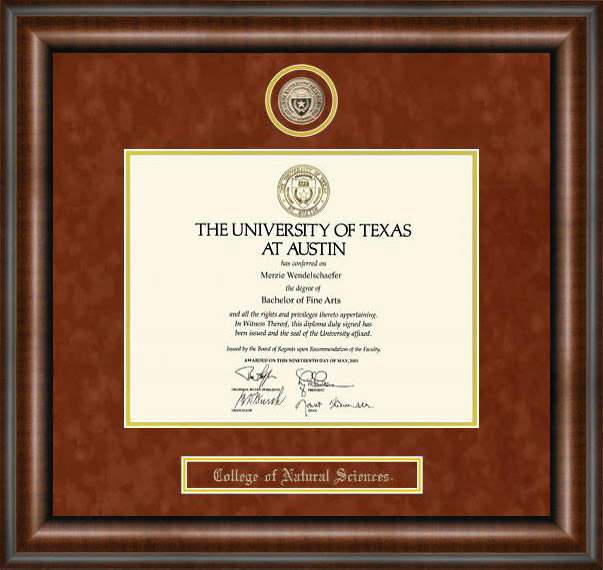 UT Collegiate Medallion Diploma Frame Wordyisms