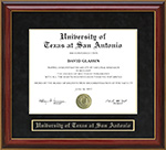 University of Texas at San Antonio (UTSA) Mahogany Diploma Frame