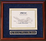 UTSA Alumni Association Life Member Certificate Frame