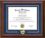 Texas Wesleyan University Classic with a Twist Diploma Frame