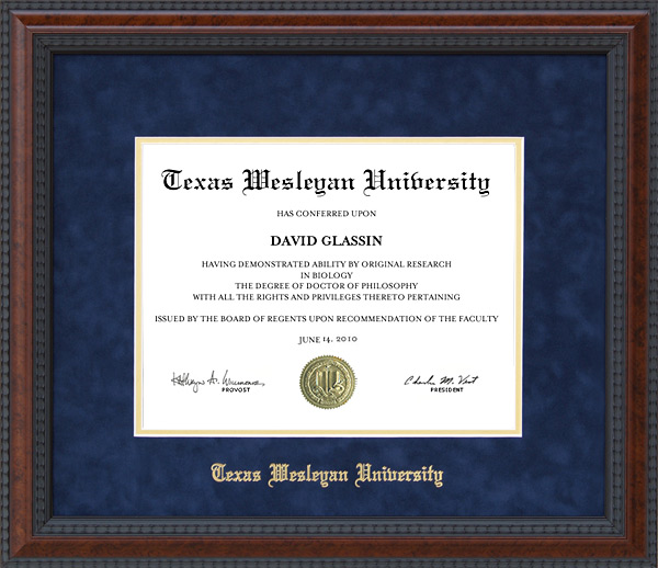 Texas Wesleyan University Classic Frame Wordyisms
