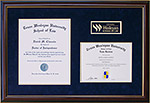 Texas Wesleyan Law Diploma and Law Review Frame