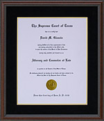 State Bar Certificate Frame