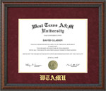 WTAMU Diploma Frame with Embossed Mat