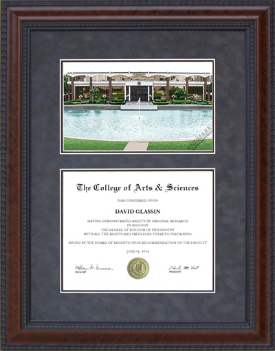 University of Central Florida (UCF) Diploma Frame with Campus Lithograph