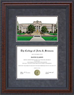 University of Utah (U of U) Diploma Frame with Campus Lithograph