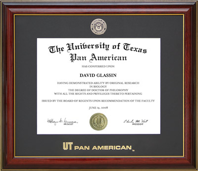 UTPA Essential Diploma Frame