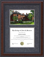 College of William and Mary Diploma Frame with Campus Lithograph