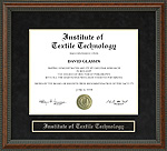 Institute of Textile Technology (ITT) Diploma Frame