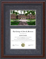 Old Dominion University (ODU) Diploma Frame with Campus Lithograph