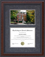 Virginia Commonwealth University (VCU) Diploma Frame with Campus Lithograph