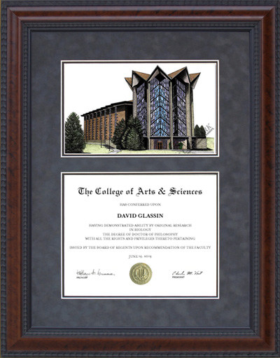 Valparaiso University (Valpo) Diploma Frame with Campus Lithograph