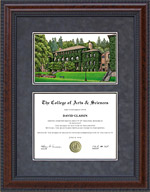 Diploma Frame with Western Washington University (WWU) Lithograph