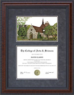 Marquette University Diploma Frame with Campus Lithograph