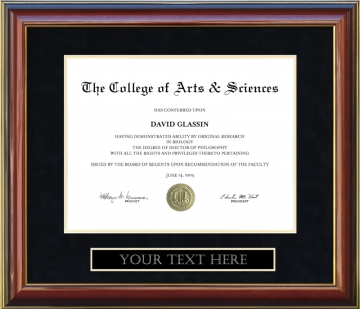 Customizable Diploma Frame with Your Text