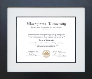 Tribeca Executive Diploma Frame with Genuine Linen Matting