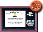 Texas A&M Commerce Diploma Frame in Black Suede