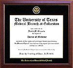 UT Medical Branch Designer Diploma Frame