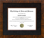 Genuine Walnut Burl Diploma Frame