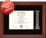 Suede Mat Diploma Frame with Etched Column