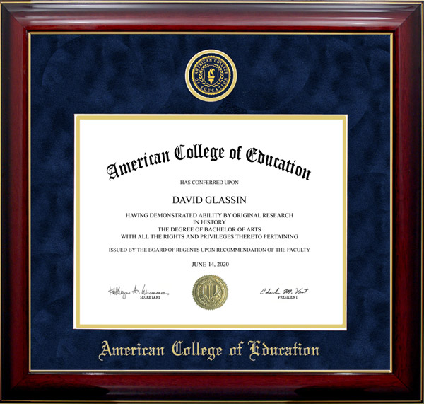 american college of education designer diploma frame wordyisms
