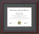 Burl Hardwood Designer Diploma Frame