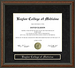 Baylor College of Medicine (BCM) Diploma Frame