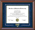 SMU Document Frame with Embossed Logo