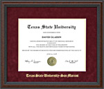 Texas State Diploma Frame with Embossed Suede Mat