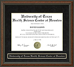 University of Texas Health Science Center at Houston (UTHSC-H) Diploma Frame