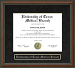 University of Texas Medical Branch (UTMB) Diploma Frame