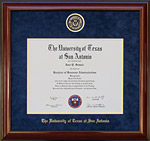 UTSA Frame with Suede Mat and Embossed School Seal