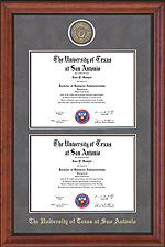 UTSA Double Diploma Frame