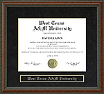 West Texas A&M University (WTAMU) Diploma Frame