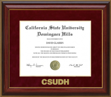 CSUDH Diploma Frame with Embossed UltraSuede Matting