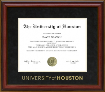UH Diploma Frame with Embossed University of Houston Logo