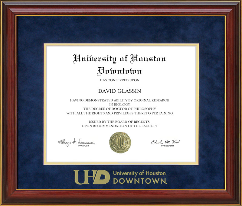 University Of Houston Downtown Diploma Frame With UltraSuede Matting university-of-houston-downtown-diploma-frame-with-ultrasuede-matting
