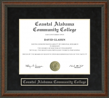 Coastal Alabama Community College Diploma Frame