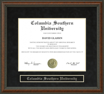 Columbia Southern University Diploma Frame