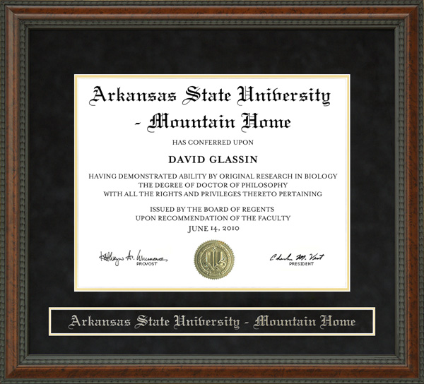 Arkansas State University - Mountain Home (ASUMH) Diploma Frame